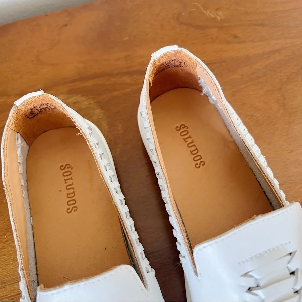 Soludos • Woven Leather Platform Sneakers white slip on flatform boho summer